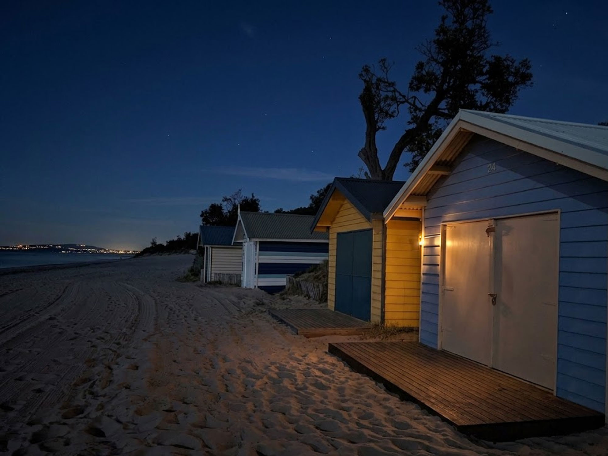 Night walks and the shoreline glow